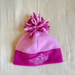 Pink fleece hat